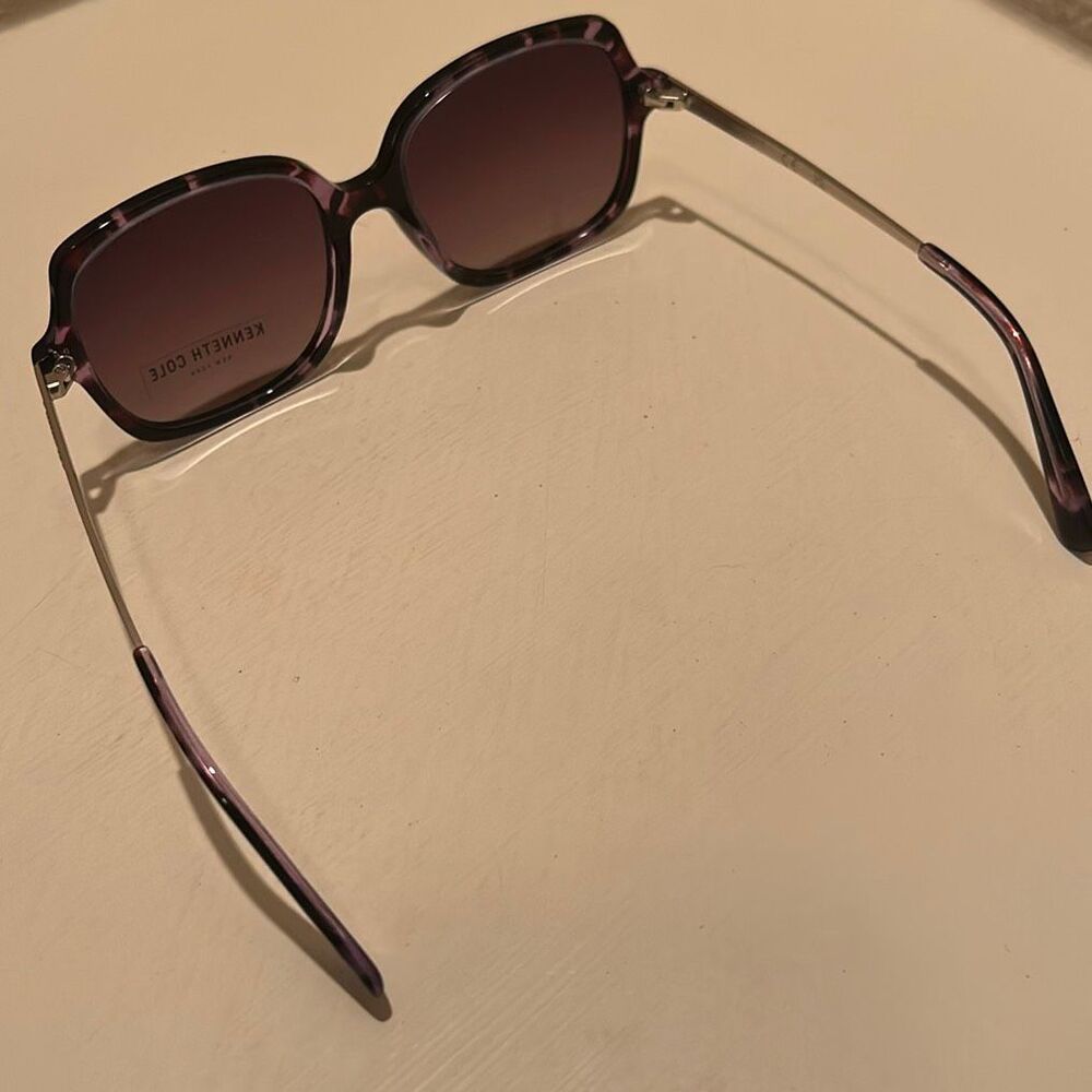 Kenneth Cole New York Oversized Sunglasses Purple Tortoiseshell Pattern KC00009 - Picture 7 of 12